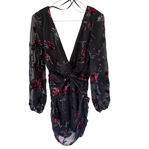 Majorelle NEW Ava Deep Vneck Ruched Mini Dress - Picture 3 of 6